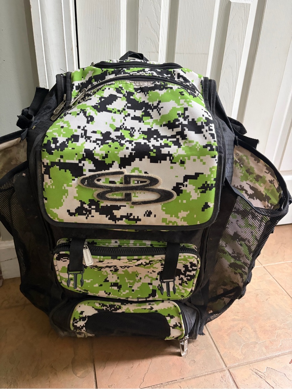Digital Camo Green and Black Utility Backpack